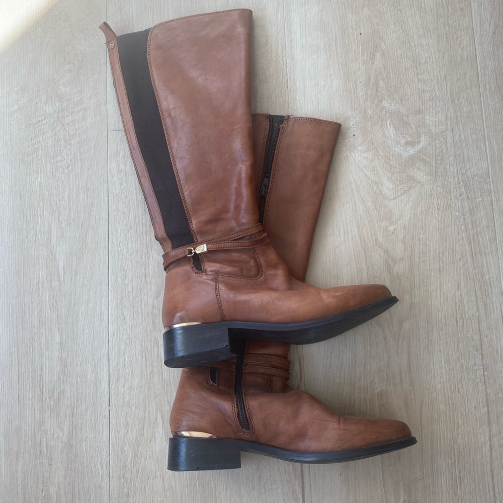 Dune London Brown Leather Boots size 38